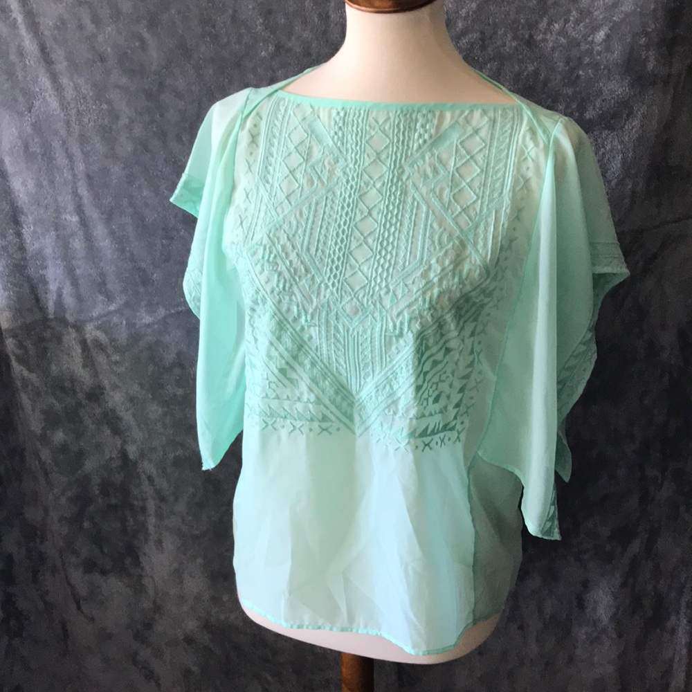 Banana Republic Blouse Lime Green Small